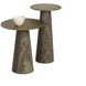 Aditi 22 X 12 inch Antique Brass / Antique Brown End Table